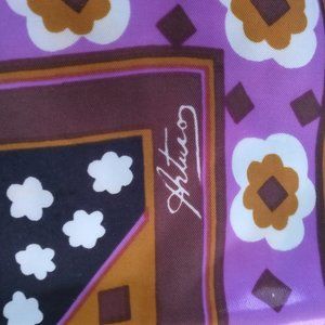 Arturo Galli Mid Century Italian Purple Scarf